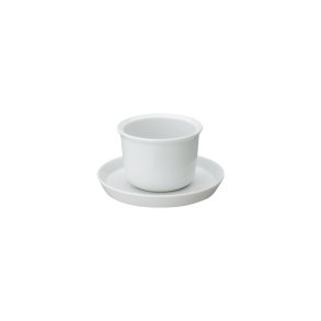 Kyusu cup & saucer, white