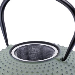 Cast iron pot light grey/green, 1,25 L