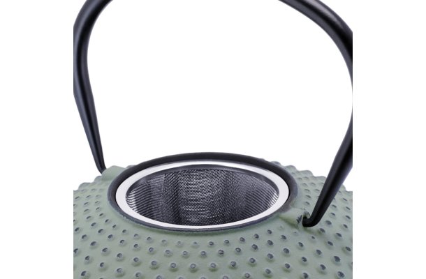Cast iron pot light grey/green, 1,25 L