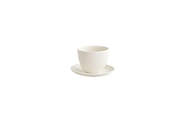 Pebble teacup &amp; saucer, white, 180 ml