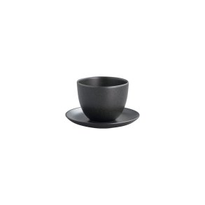 Pebble teacup & saucer, black, 180 ml