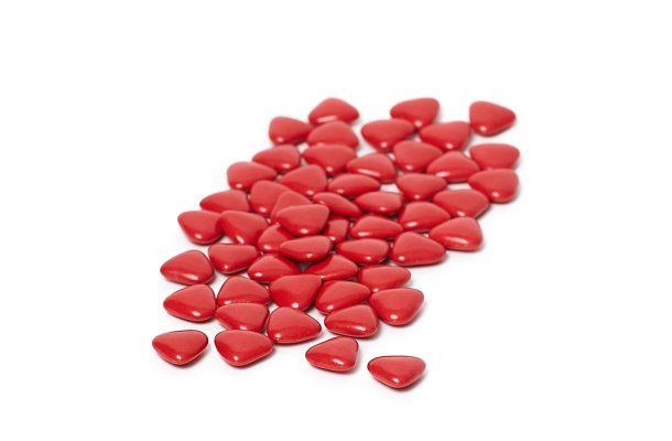 R�de chokoladehjerter